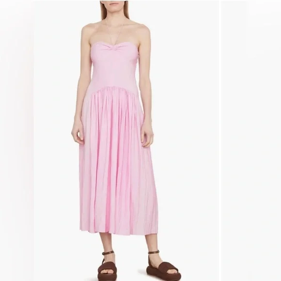 VINCE Halter Neck Dress color PetalNectar new with tags $445 size M medium